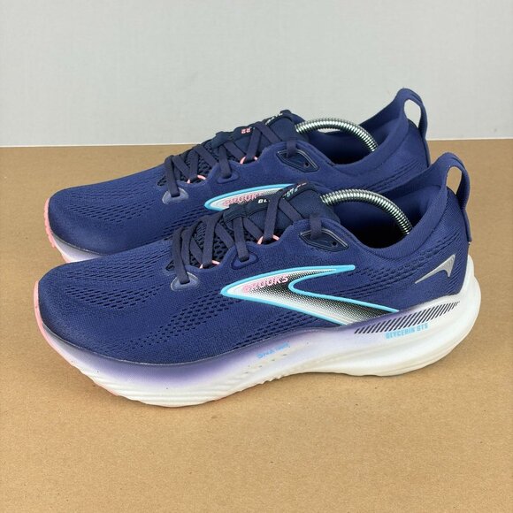 Brooks Glycerin GTS 22 Athletic Running Shoes Womens 9.5 Blue White Low Top - Picture 10 of 10